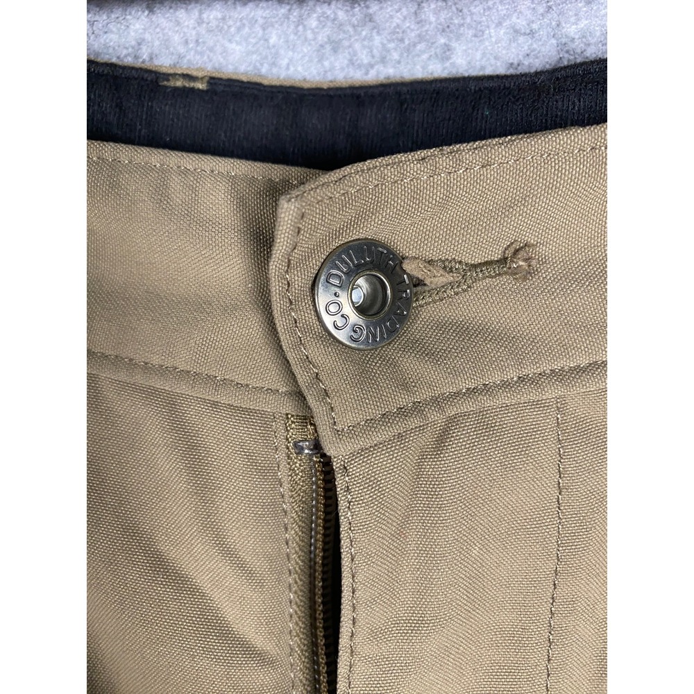 Duluth Trading Co Mens Tan Nylon Cargo Shorts Size M Khaki Hiking Workwear - Picture 4 of 8